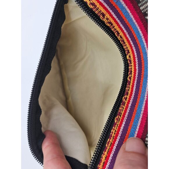 Embroided wise owl pair couple multicolor zipper pull adjustable purse bag - Picture 6 of 10